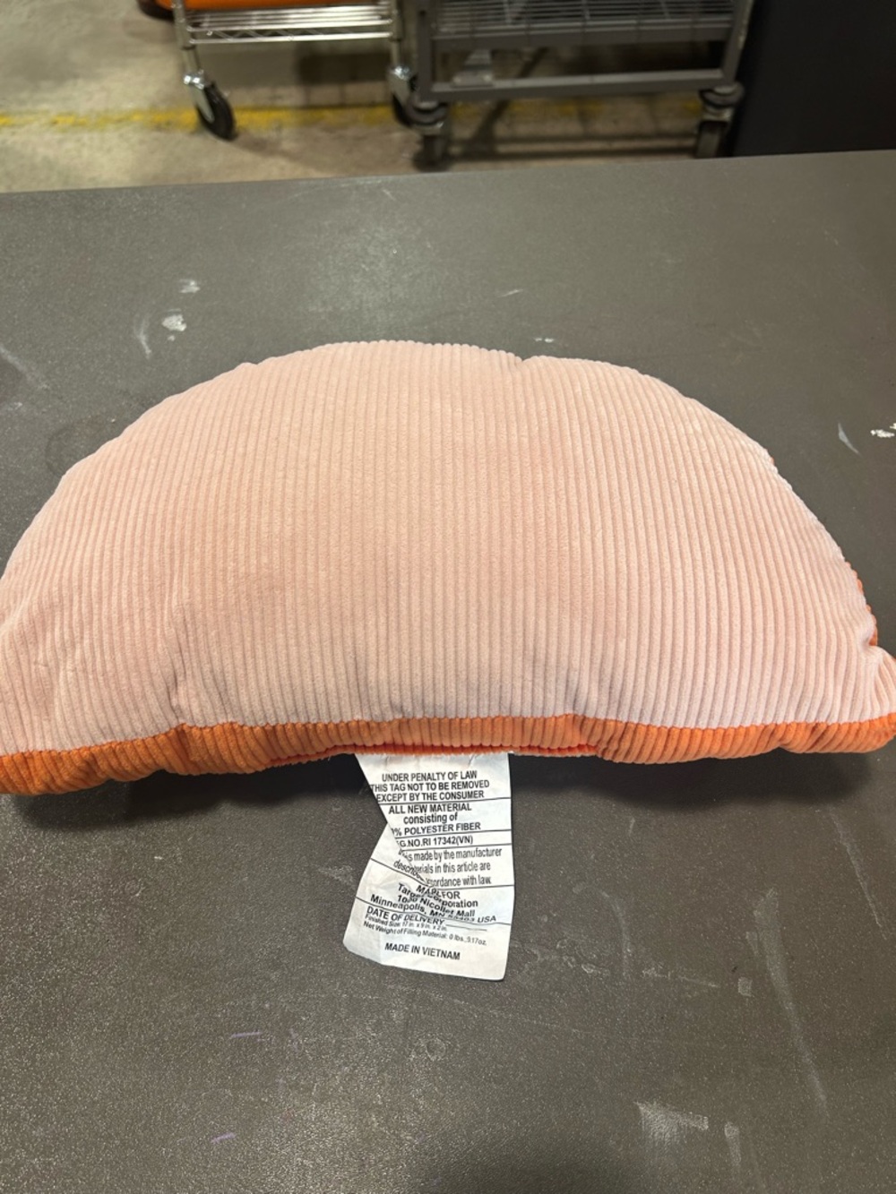 Target Two-Tone Corduroy Accent Pillow in Pink and Orange